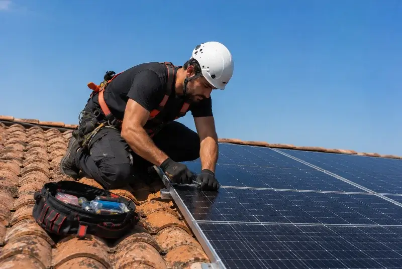 Maintenance et monitoring de panneaux solaires à Nancras